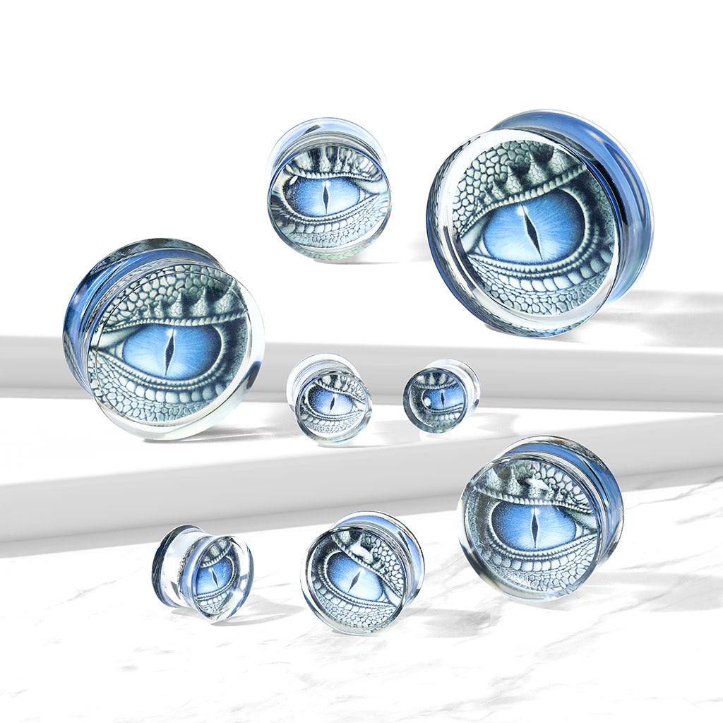 Blue Dragon Eye Double Flare Acrylic Plug - 0g to 1"