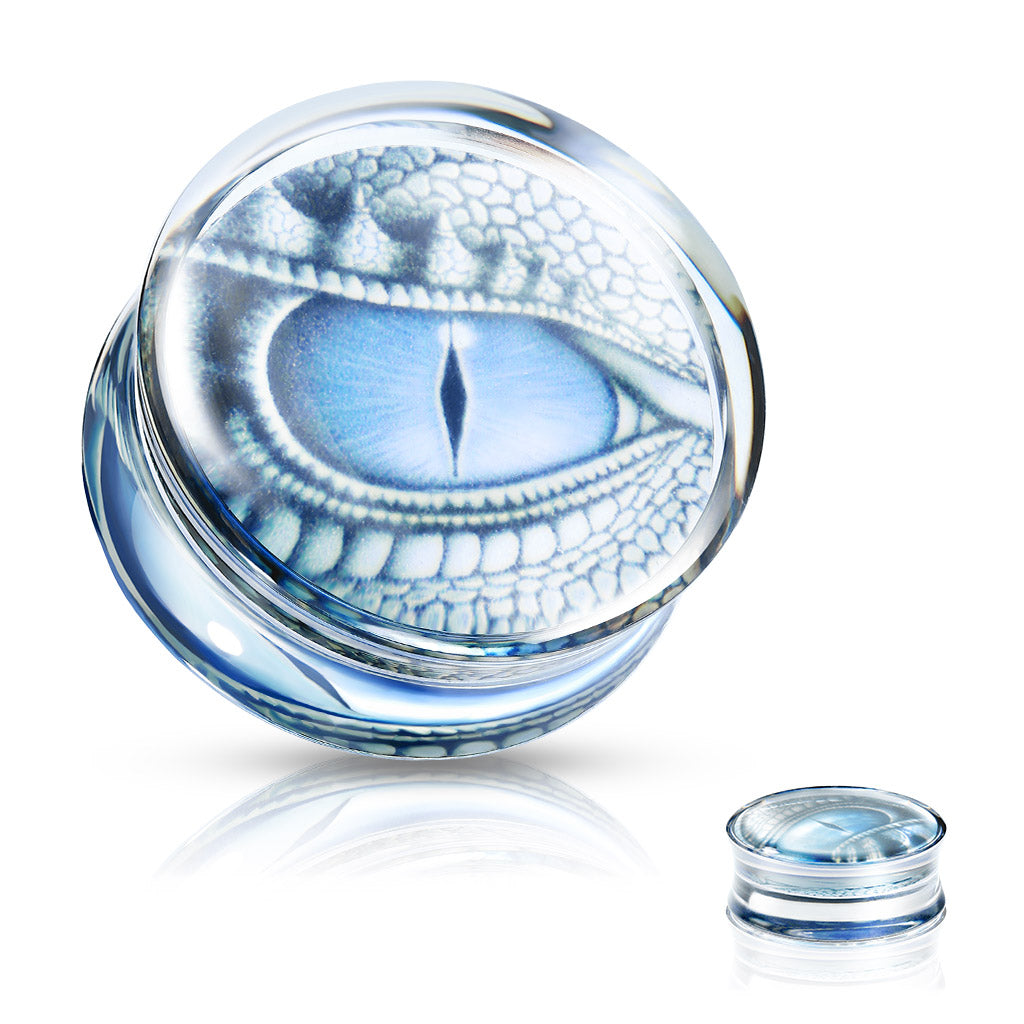 Blue Dragon Eye Double Flare Acrylic Plug - 0g to 1"