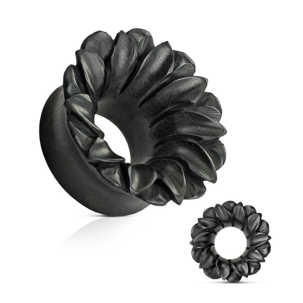 Black Lotus Wood Double Flare Tunnel - 2g to 1"