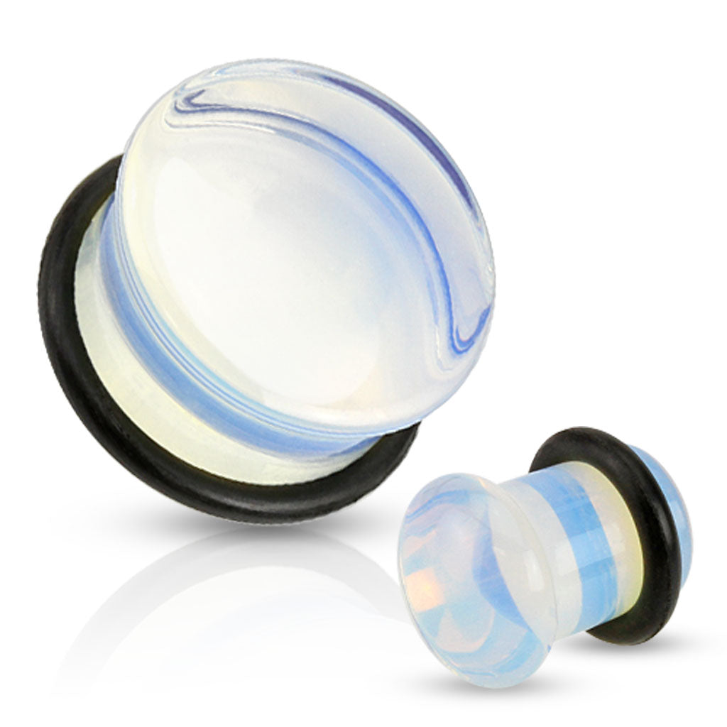Opalite Single Flare Stone Plug - 6g to 5/8”